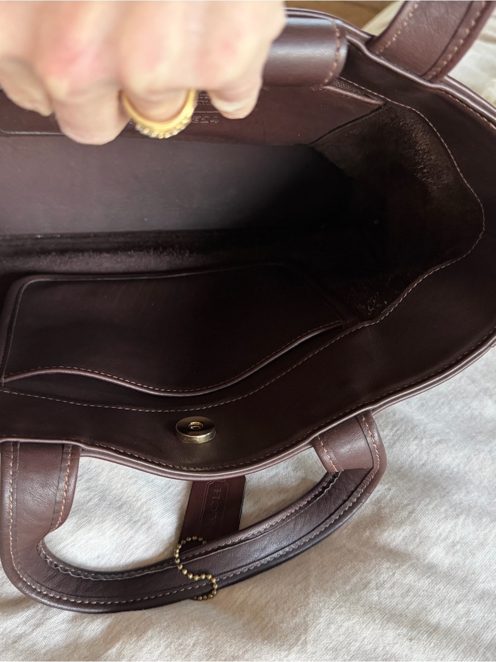 (Never used) Vintage Coach Bleecker Leather Tote Bag - Brown. Never - Picture 8 of 9